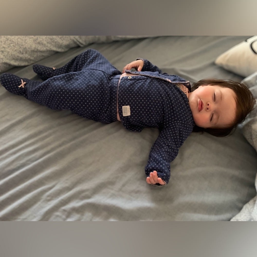 Carter's Navy Blue Footed Pajama Set